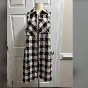 New BCBGeneration Black Red White Trench coat Size M medium